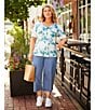 Westbound Plus Size Cotton Lyocell Crop Pull-On Pants, Color:Medium Wash - Image 6