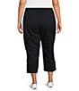 Westbound Plus Size Crop Utility Pants, Color:Black - Image 2