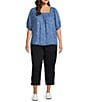 Westbound Plus Size Crop Utility Pants, Color:Black - Image 3