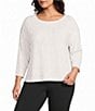 Westbound Plus Size Dolman 3/4 Sleeve Boat Neck Top - Image 1