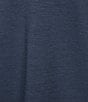 Color:Dark Denim - Image 4 - Plus Size Embroidered 3/4 Puff Sleeve V-Neck Top