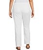 Color:White - Image 2 - Plus Size Fit Formula Mid Rise Straight Leg Tapered Jeans