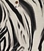Color:Playful Zebra - Image 4 - Plus Size Flutter Sleeve Zebra Print Smocked Top