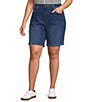 Westbound Plus Size High Rise Belted Bermuda Shorts - Image 1