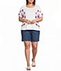 Westbound Plus Size High Rise Belted Bermuda Shorts - Image 3