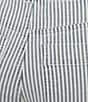 Westbound Plus Size High Rise Bermuda Porkchop Pockets Shorts, Color:Barely Stripe - Image 4