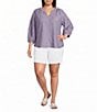 Westbound Plus Size High Rise Bermuda Shorts - Image 3