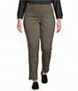 Westbound Plus Size High Rise Patch Pocket Straight Leg Pull-On Pants - Image 1