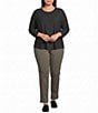 Westbound Plus Size High Rise Patch Pocket Straight Leg Pull-On Pants - Image 3