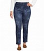 Westbound Plus Size High Rise Patch Pocket Straight Leg Pull-On Pants - Image 1