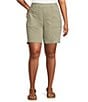 Westbound Plus Size High Rise Porkchop Pockets Bermuda Shorts, Color:Seagrass - Image 1