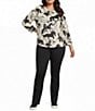 Westbound Plus Size Horses 3/4 Sleeve Knit Crew Neck Top - Image 3