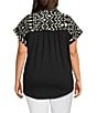 Westbound Plus Size Ikat Stripe Print Woven Button Front Top - Image 2