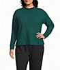Westbound Plus Size Knit Long Sleeve Mock Neck Top - Image 1