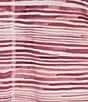 Color:Pink Soft Stripe - Image 4 - Plus Size Knit Stripe Short Sleeve V-Neck Top