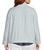 Westbound Plus Size Linen-Blend Long Sleeve Button Front Jacket - Image 6