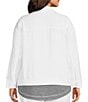 Westbound Plus Size Linen-Blend Long Sleeve Button Front Jacket - Image 2