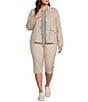 Westbound Plus Size Linen-Blend Long Sleeve Button Front Jacket - Image 3