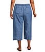 Westbound Plus Size Linen Blend Pull On Crop Pants - Image 2