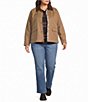 Westbound Plus Size Long Sleeve Button Front Barn Jacket - Image 3