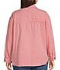 Westbound Plus Size Long Sleeve Button Front Shacket - Image 2