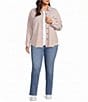 Westbound Plus Size Long Sleeve Button Front Shacket - Image 3