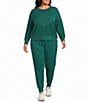 Westbound Plus Size Long Sleeve Crew Neck Duet Studded Top - Image 3