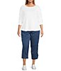 Westbound Plus Size Long Sleeve Crew Neck Pullover - Image 3