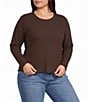Westbound Plus Size Long Sleeve Crew Neck Ribbed Top - Image 5