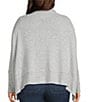 Westbound Plus Size Long Sleeve Mock Neck Knit Top, Color:Grey Heather - Image 2