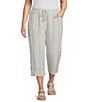 Westbound Plus Size Pull On Linen-Blend Crop Pants - Image 1