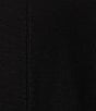 Color:Black - Image 3 - Plus Size Short Roll-Tab Sleeve V-Neck Midi Dress