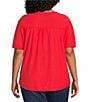 Westbound Plus Size Short Sleeve Crew Neck Top - Image 2