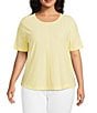 Westbound Plus Size Short Sleeve Crew Neck Top - Image 5