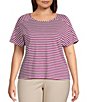 Westbound Plus Size Short Sleeve Crew Neck Top - Image 1