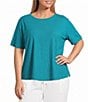 Westbound Plus Size Short Sleeve Crew Neck Top - Image 5