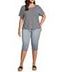 Westbound Plus Size Short Sleeve Crew Neck Top - Image 3