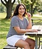 Westbound Plus Size Short Sleeve Crew Neck Top - Image 5
