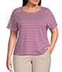 Westbound Plus Size Short Sleeve Crew Neck Top - Image 1