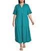 Westbound Plus Size Short Sleeve V-neck Dress - Image 1