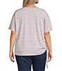 Westbound Plus Size Short Sleeve V-Neck Side Tie Top - Image 2