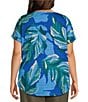 Westbound Plus Size Short Sleeve Y-Neck Henley Top - Image 2