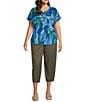 Westbound Plus Size Short Sleeve Y-Neck Henley Top - Image 3