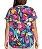 Westbound Plus Size Short Sleeve Y-Neck Henley Top - Image 2