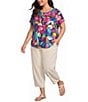 Westbound Plus Size Short Sleeve Y-Neck Henley Top - Image 3