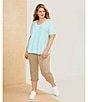 Westbound Plus Size Short Sleve V-Neck Top - Image 5