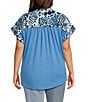 Westbound Plus Size Splatter Dots Print Woven Button Front Top - Image 2