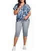 Westbound Plus Size Splatter Dots Print Woven Button Front Top - Image 3
