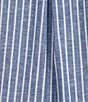 Westbound Plus Size Stripe Short Sleeve V-Neck Tie Front Top, Color:Blue/White Stripe - Image 4