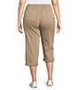 Westbound Plus Size the HIGH RISE fit Crop Pull-On Pants, Color:Portabella - Image 2
